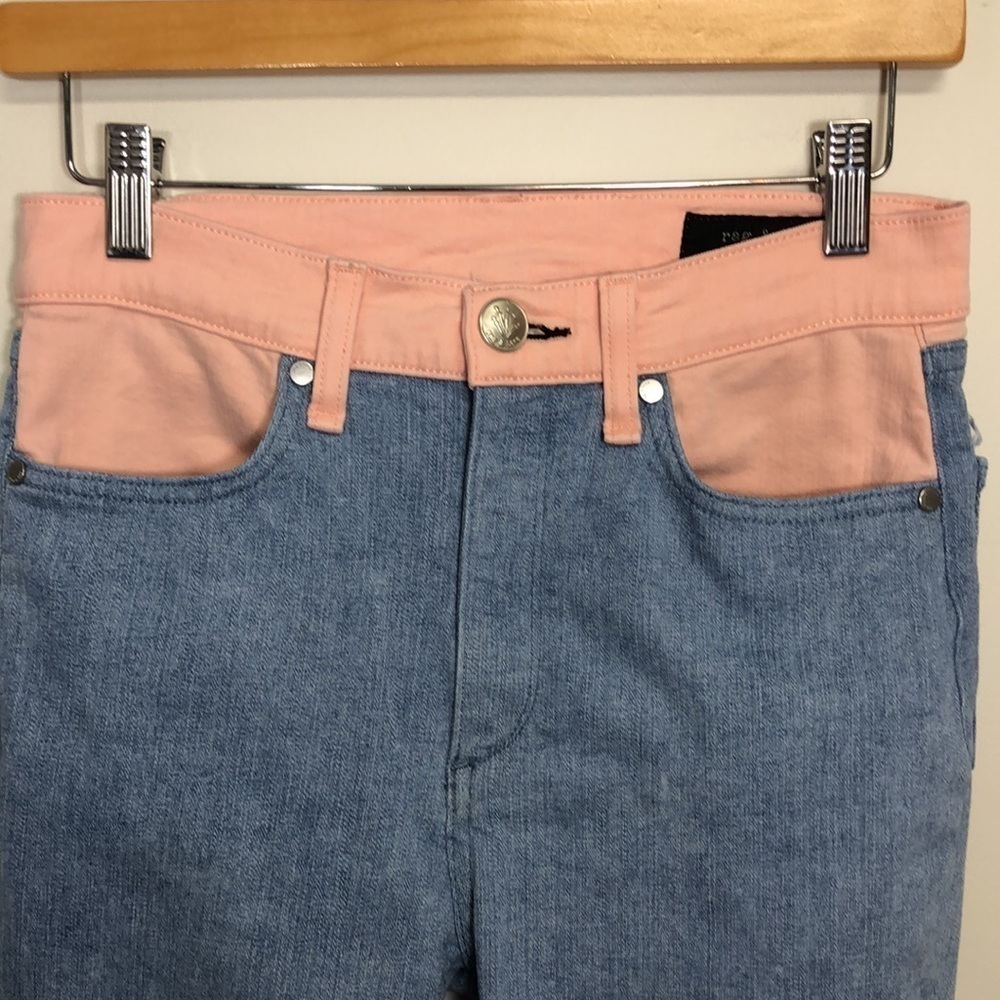 Rag &‎ Bone Phila Jean Blue Pink Size 28 - Picture 5 of 11